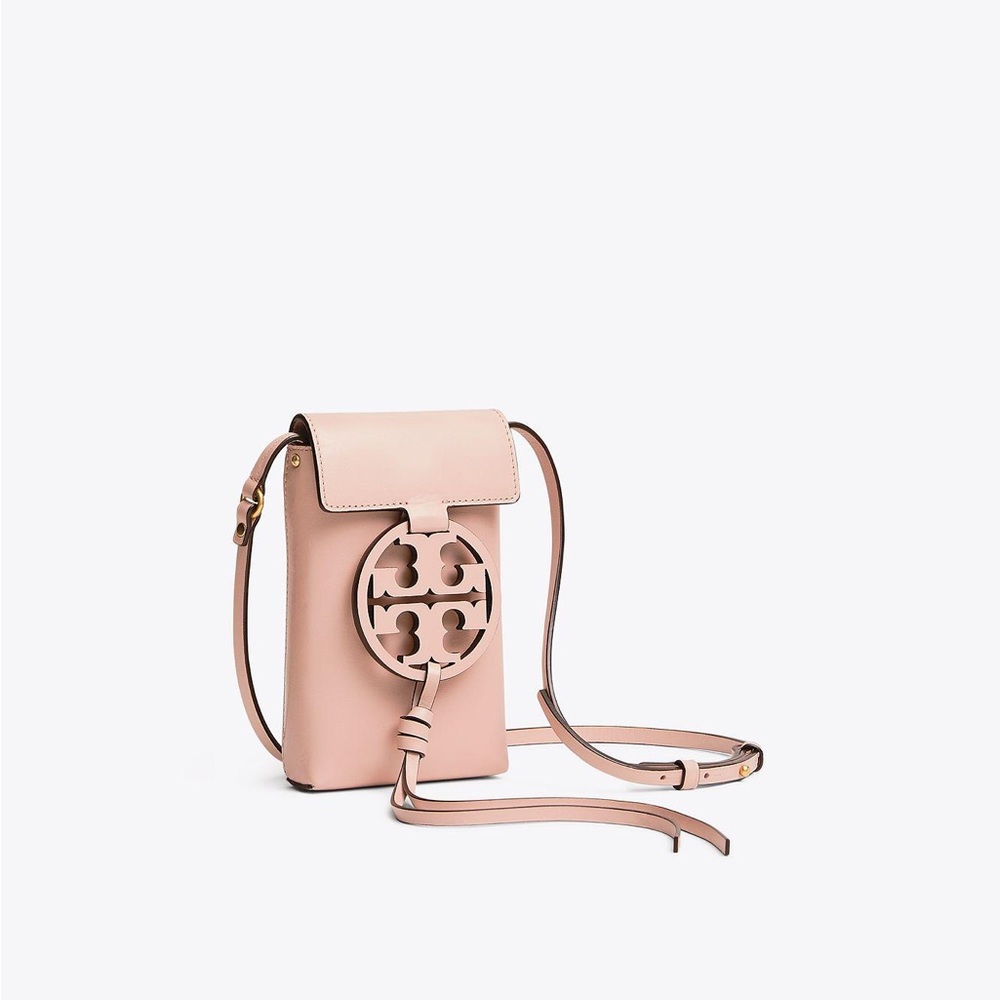 Tory Burch Miller Phone Crossbody in Pale Pink